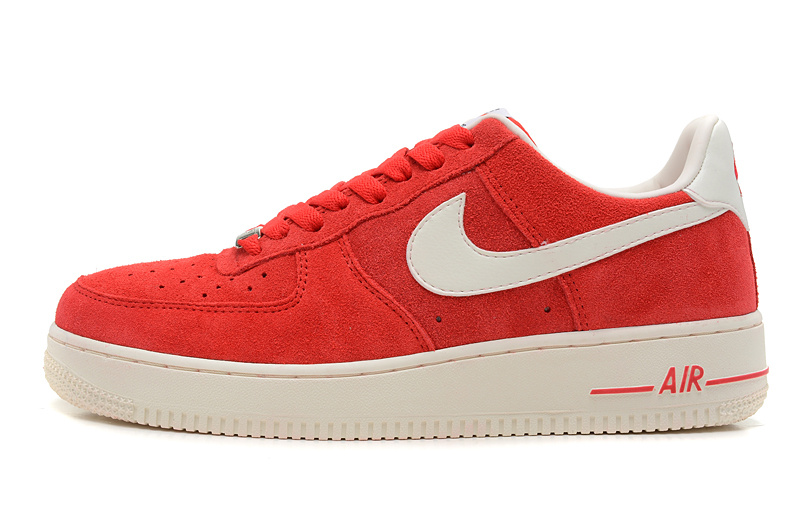 Chaussure Nike Air Force One Basse Rouge Pas Cher Pour Homme
